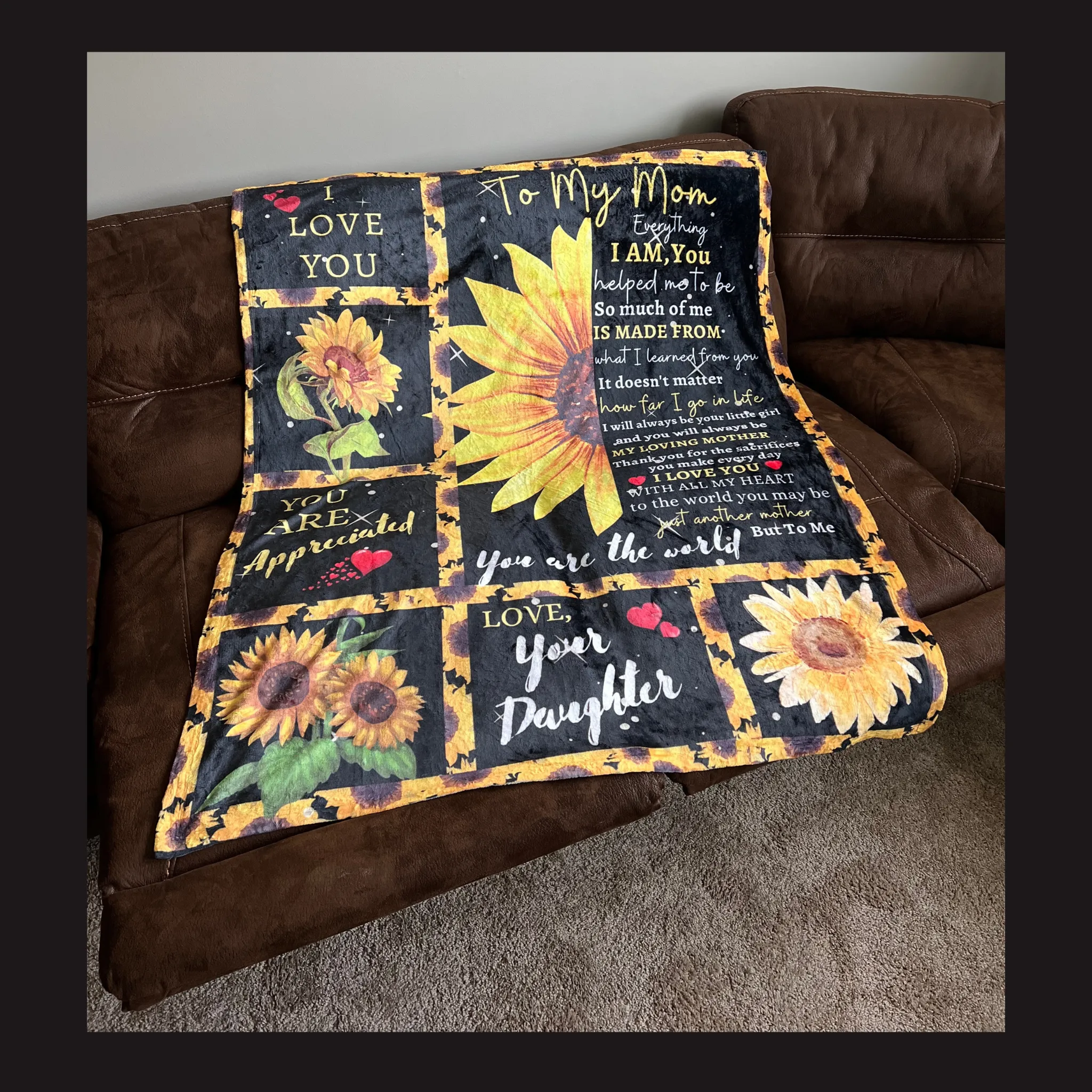 To My Mom Comfy Cozy Plush Fleece Blanket 50x60
