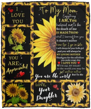 To My Mom Comfy Cozy Plush Fleece Blanket 50x60