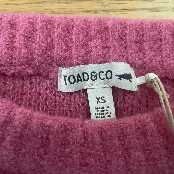 Toad&amp;Co Cotati Dolman Sweater in Pink, Women’s Size XS, NWT