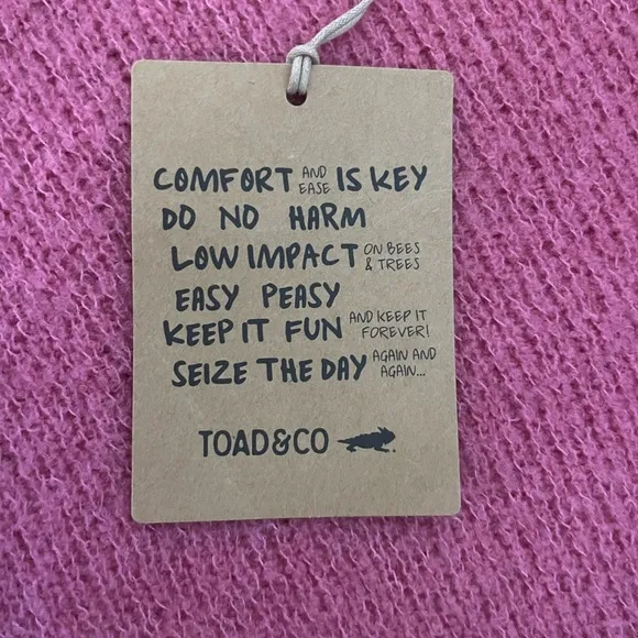 Toad&amp;Co Cotati Dolman Sweater in Pink, Women’s Size XS, NWT