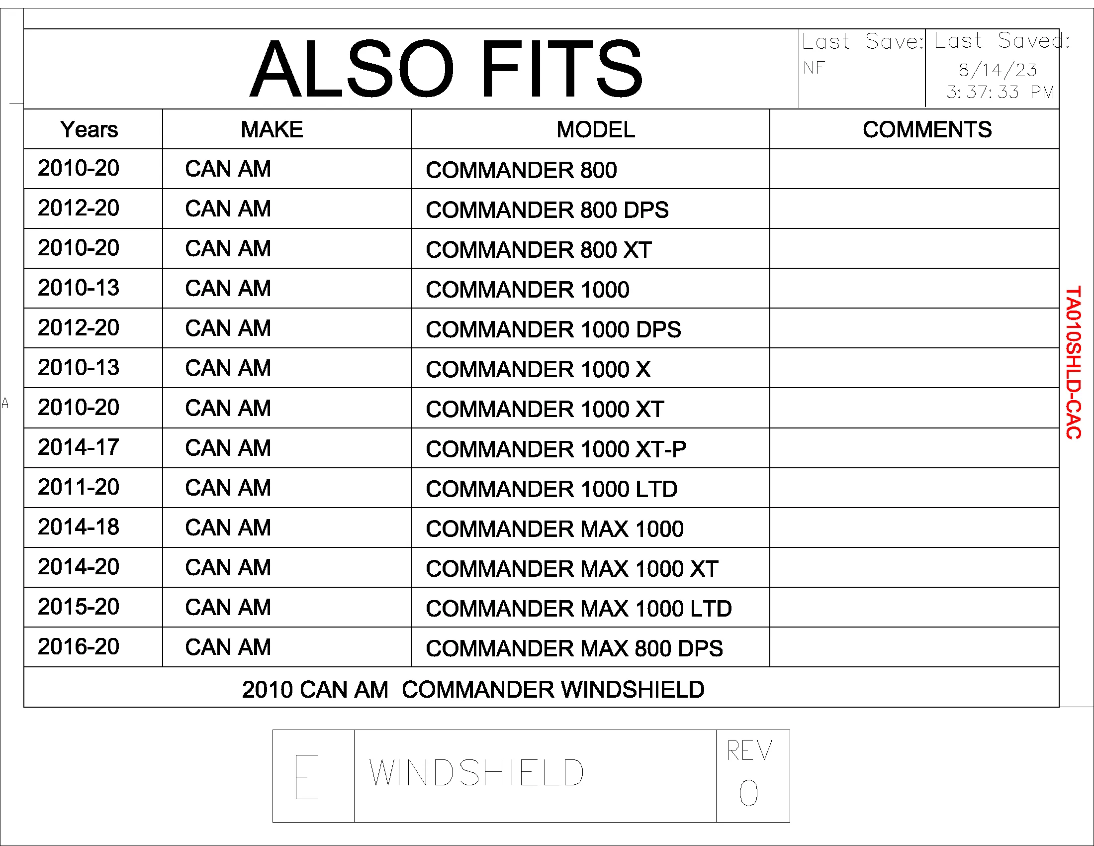 Trail Armor Can Am 2016 - 2018 Commander 800, 800 DPS, 800 XT, 1000, 1000 DPS, 1000 X, 1000 XT, 1000 XT-P, 1000, LTD, 2018  Max XT, Max and Max LTD CoolFlo Windshield