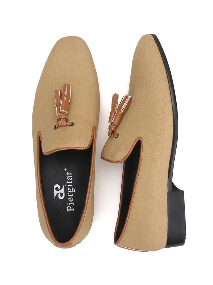 Two-color European and American trendy men's loafers, banquet tassel slip-ons, formal shoes, fashion party, nightclub, slip-on trendy shoes for men