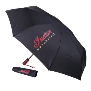 Umbrella with Logo Print, Black - OneSize