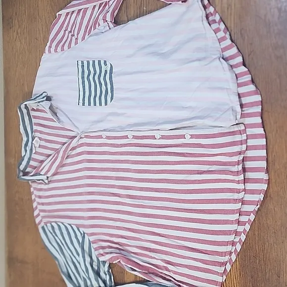Victoria Secret Candy Stripe Pajama Set EUC XL