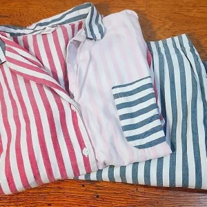 Victoria Secret Candy Stripe Pajama Set EUC XL