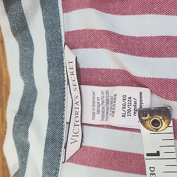 Victoria Secret Candy Stripe Pajama Set EUC XL