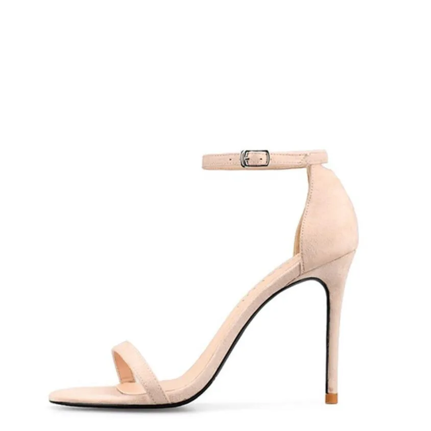 Women's Small Feet One Strap Suede High Heels ES50