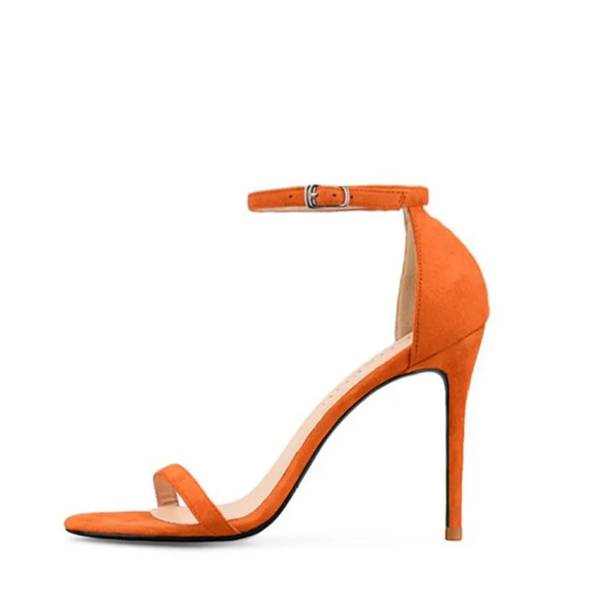 Women's Small Feet One Strap Suede High Heels ES50