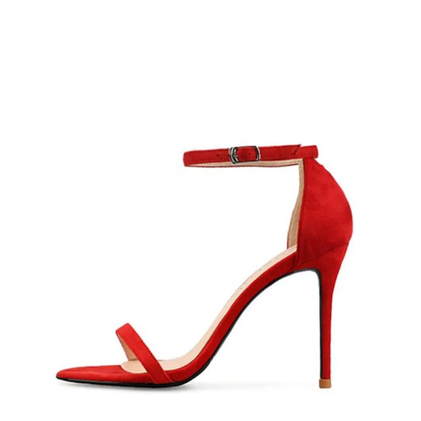 Women's Small Feet One Strap Suede High Heels ES50