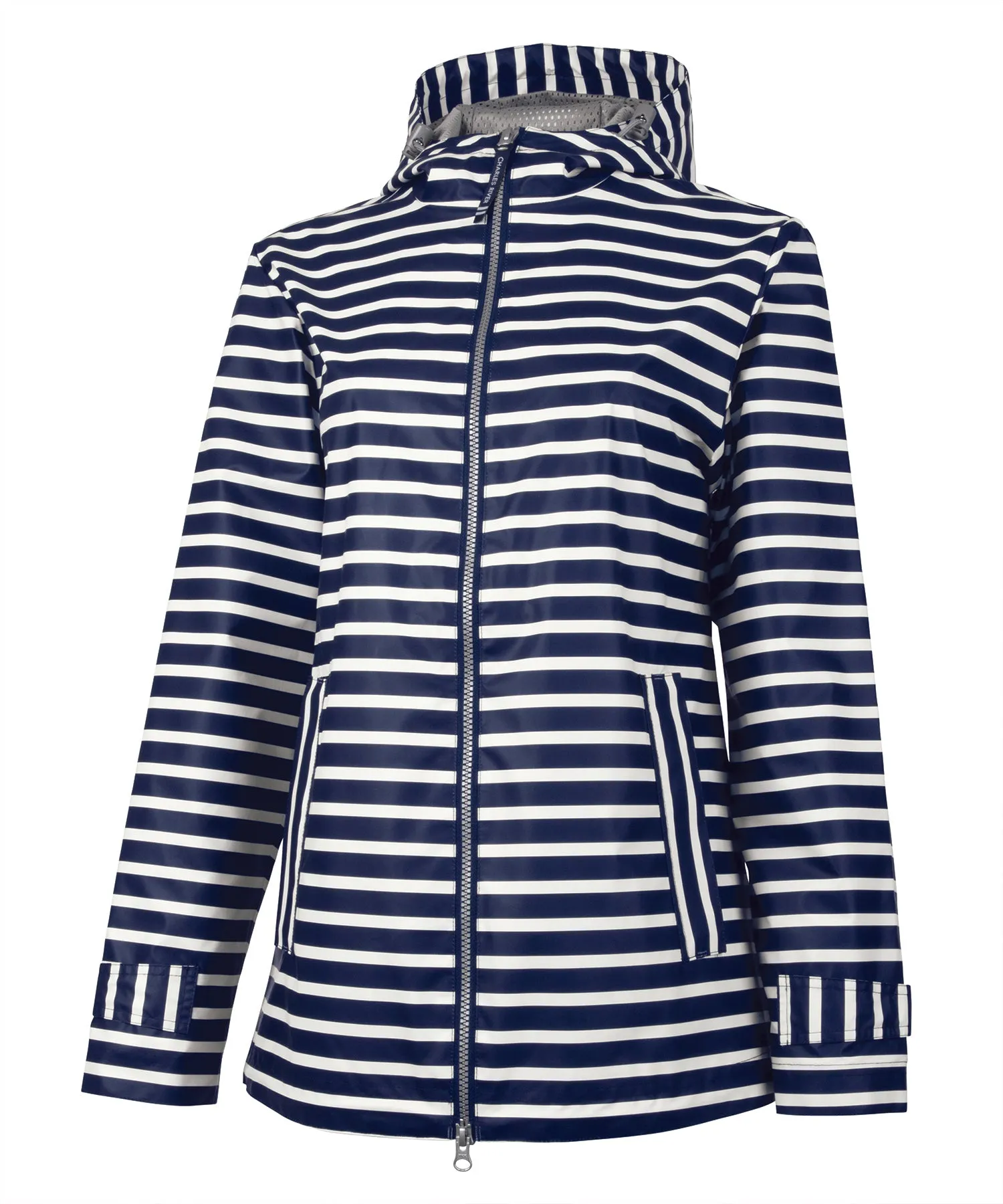 Women's Striped Charles River Rain Jacket