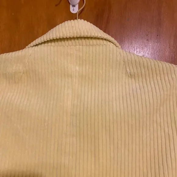 ZARA CORDUROY YELLOW DOUBLE BREASTED JACKET/BLAZER